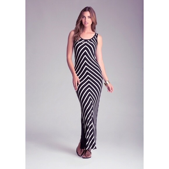 bebe logo maxi dress Square Neck Maxi Dress with Rhinestone bebe
