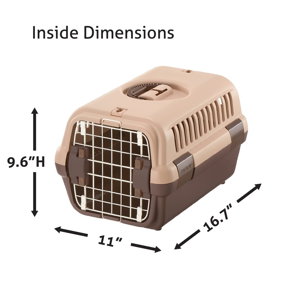 Pet Travel Carrier Size Small in Brown, Travel Carrier or Crate for