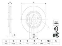 Original Bosch Bremsscheibe 0 986 479 H04 FüR Lexus Toyota