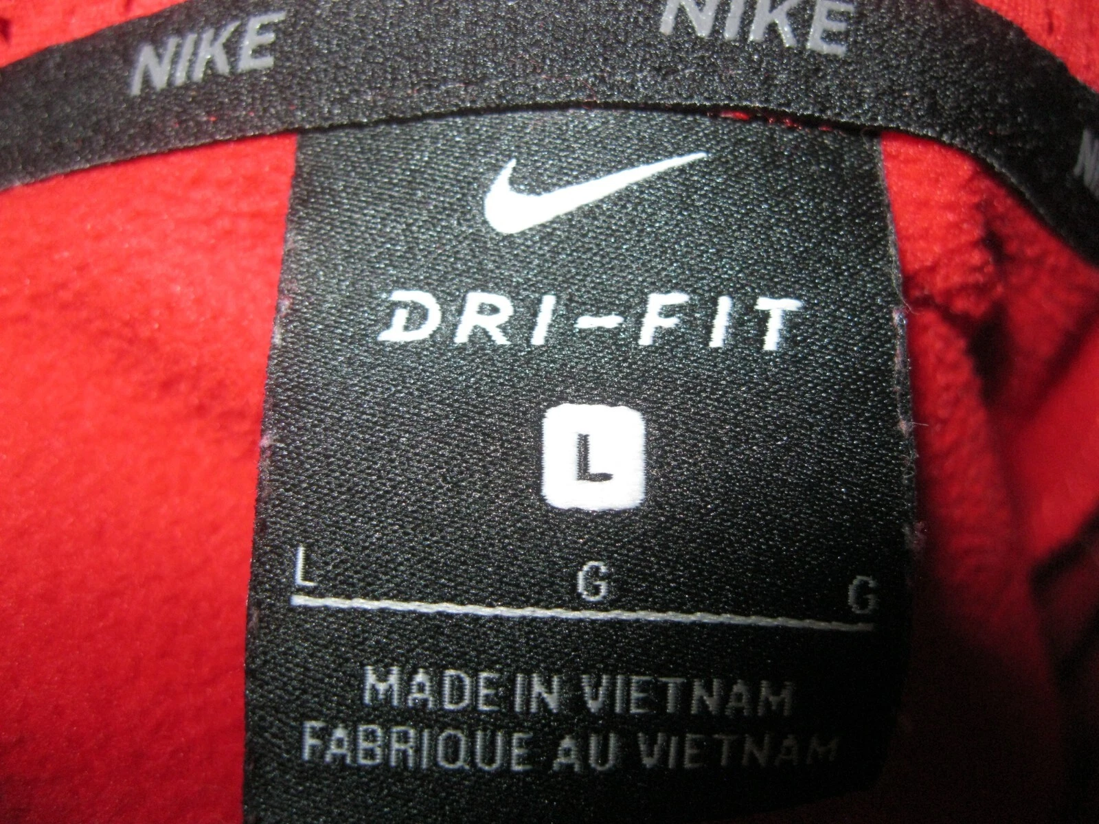 VETEMENTS Felpa con cappuccio pullover sportivo Nike Dri Fit rossa grande unisex