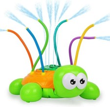 Sprinkler for Kids Outdoor Water Toy Cute Turtle Swirl Spinning Sprayer for Back