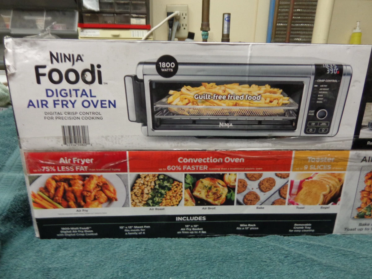 Ninja SP100 Digital Air Fry Countertop Oven with 8-In-1 Functionality, Flip  up