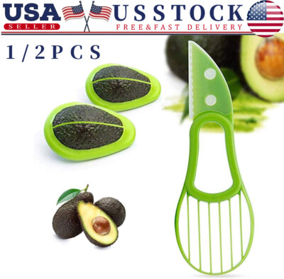 3in1 Avocado Slicer Shea Corer Butter Fruit Peeler Cutter Pulp Separator Plastic