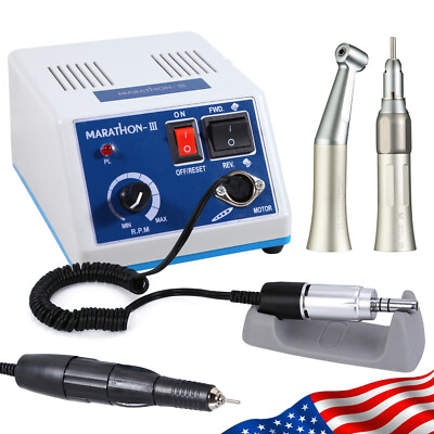 Dental Lab Marathon Micromotor Electric Polisher / Angle / Straight Handpiece OR