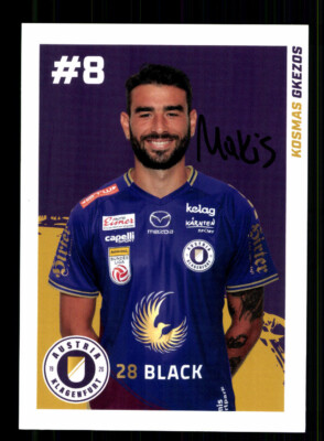 Kosmas Gkezos Autogrammkarte Austria Klagenfurt 2022-23 Original Signiert