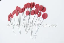 SET OF 30 Accordion Accordian REED LEATHER VALVES BOOSTERS 40mmX1mm Imported 