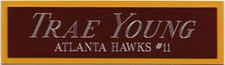 TRAE YOUNG ATLANTA HAWKS NAMEPLATE FOR AUTOGRAPHED SIGNED BASKETBALL-PHOTO-FLOOR