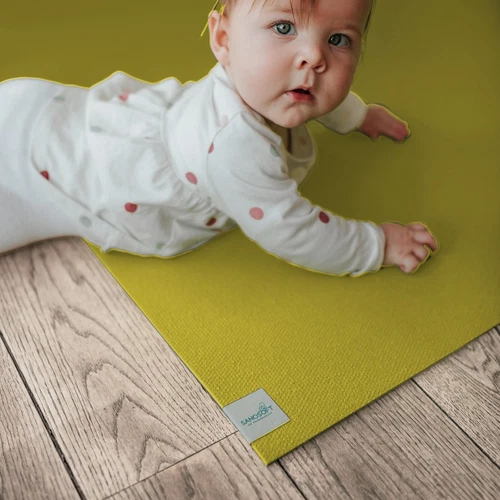 Sanosoft® Krabbelmatte Mangogelb  – Made in Germany, Öko-Tex & Anti-Rutsch