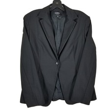 Express Stretch Womens Black Single Button Blazer Jacket Size 5/6 Office Work