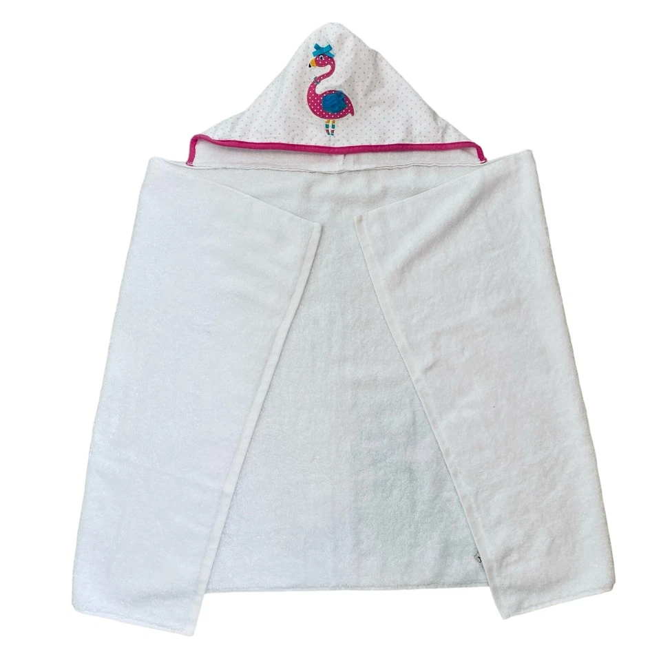 Toalla de flamenco con capucha para niños 100 % algodón para playa baño piscina 28x52 pulgadas nueva con etiquetas Foto 3 de 4