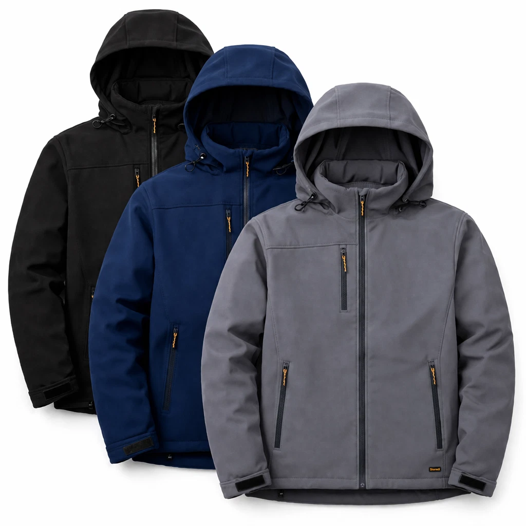 Men’s Softshell Hooded Jacket Detachable Hood Windproof Breathable Microfleece
Opens in a new window