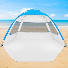 Beach Tent Sun Shelter for 3/4 Person, UPF 50 UV Protection blue