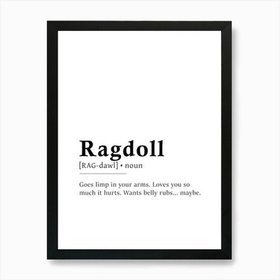 Stoffpuppe Definition Poster - Diktion gerahmtes Wandbild Poster Leinwanddruck Bild