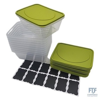 Cozary 10pcs Frischhaltedosen mit Deckel, Aufbewahrungsdosen Rechteckig mit Deck