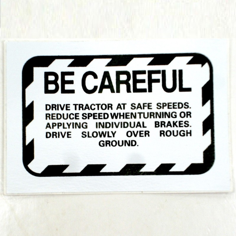 NEW JOHN DEERE 3" LONG BE CAREFUL TEXT DECAL STICKER TRACTOR GATOR TRUCK CAR ETC