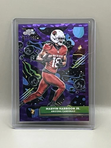 2025 Topps Cosmic Chrome Marvin Harrison Jr. Purple Nebula Refractor #/150