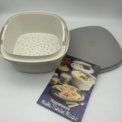 Tupperware Multi Servierer Vintage Dampfgarer & Wilderer. Unbenutzt sehr guter Zustand! Grau 888 887