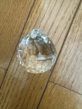Vintage Round 1 3/4  Crystal/Glass Faceted Chandelier Ball. Sun Catcher Prism
