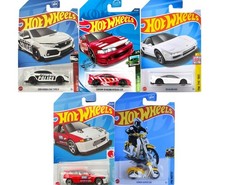 Hot Wheels Honda/Acura Random 5 Pack! Assorted Variety Mystery Bundle (No Duplic