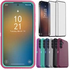For Samsung Galaxy S25 FE Heavy Duty Phone Case Cover w / Screen Protector