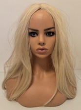 Realistic Female Mannequin Head with Shoulders for Wigs Earrings Hats Display
