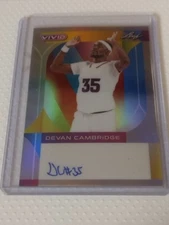 2022-23 Leaf Vivid Devan Cambridge Auto /40 Texas Tech UCF