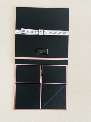 NEW Victoria's Secret Black Pink Metallic Foldable Gift Box w/ Magnetic Closure