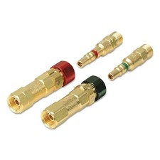 Kwiklok OSHA Compliant Quick Connect, Brass, Fuel Gas/Oxygen, Regulator to Hose