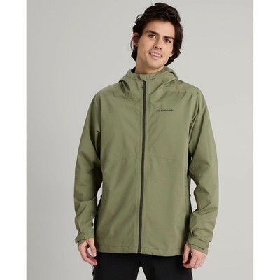 Kathmandu Mens NGX2.5 Lightweight Hooded Rain Jacket Olive Green Size S