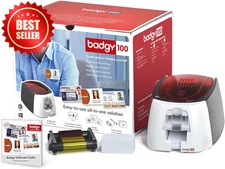 100 Plastic Card Printer ID Design Software Full Color Custom Badges US