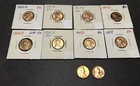 Lot Of 10 CH BU Lincoln Wheat Cent Penny 1950D Thru 1956D 1958D 1956P 1958P