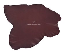 Burgundy Super Soft Garment Quality Real Leather LambSkin Napa Skin 6 to 7 SQ FT
