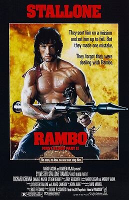 Rambo movie poster First Blood Part II : 11 x 17 Sylvester Stallone  poster 