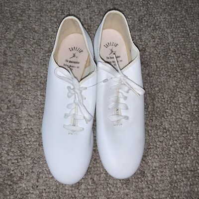 CAPEZIO ジャズシューズ ホワイト Capezio B349 Jazz Oxford Leather Lace Up Rubber Sole Square Dance