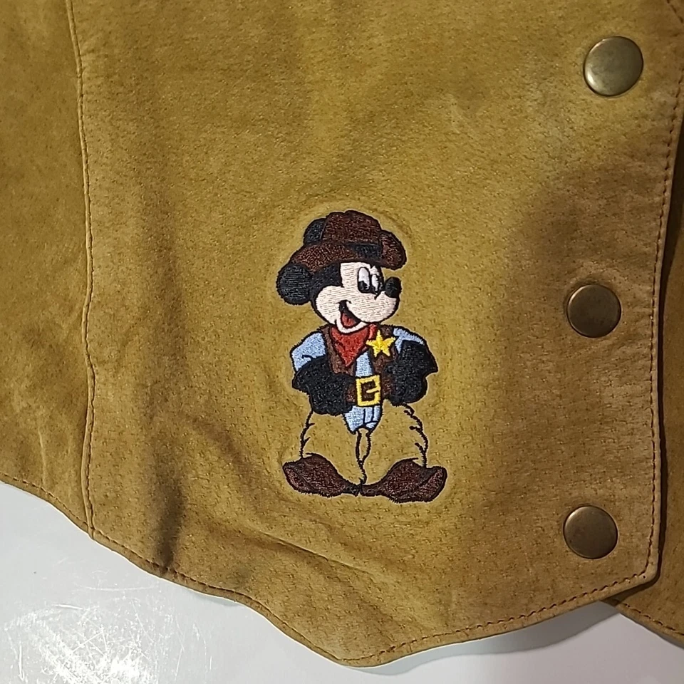 Chaleco Mickey Mouse Unlimited de Cuero Gamuza, Talla M/L Foto 4 de 4