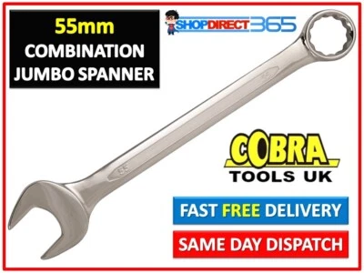 COBRA 55mm Jumbo Combination Spanner 650mm Long Heavy Duty Industrial Hand Tool 26-32