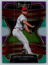 2020 panini select baseball patrick sandoval tri-color prizm rookie card #39