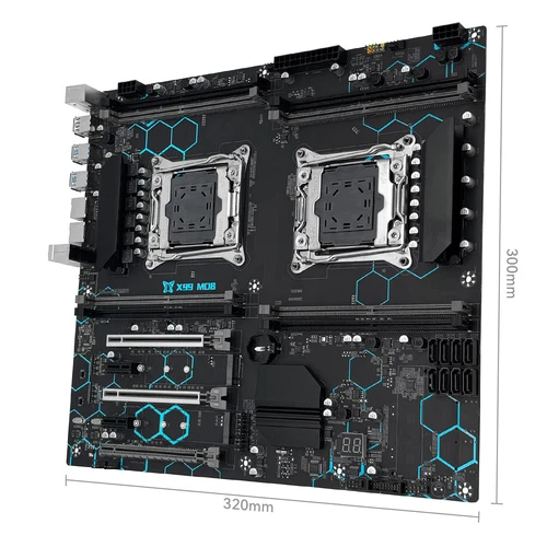 Placa madre LGA2011-v3 X99 doble CPU M.2 DDR4 RAM compatible con Intel i9/i7/i5 Xeon E5 V3/4 - Imagen 2 de 5