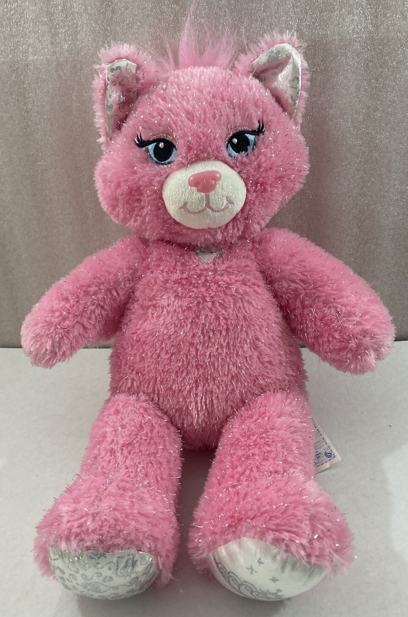 BUILD-A-BEAR プリンセスキャット ピンク　　レア品 Build A Bear Workshop Pink Princess Cat silver sparkles