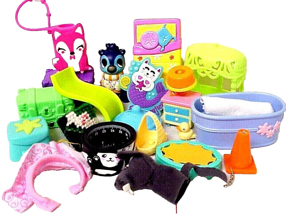 Lot Hasbro Jazwares Miniature Furniture Animals And More