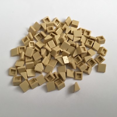 100 Lego Dachsteine Schrägsteine 1x1x2/3 tan beige NEU 54200