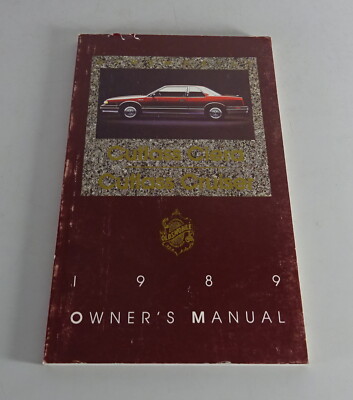 Owner´s Manual / Handbook Oldsmobile Cutlass Ciera & Cutlass Cruiser Stand 1989