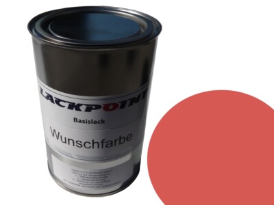 0,5 Liter Spritzfertigen Basislack RAL 3022 Lachsrot Autolack Lackpoint !