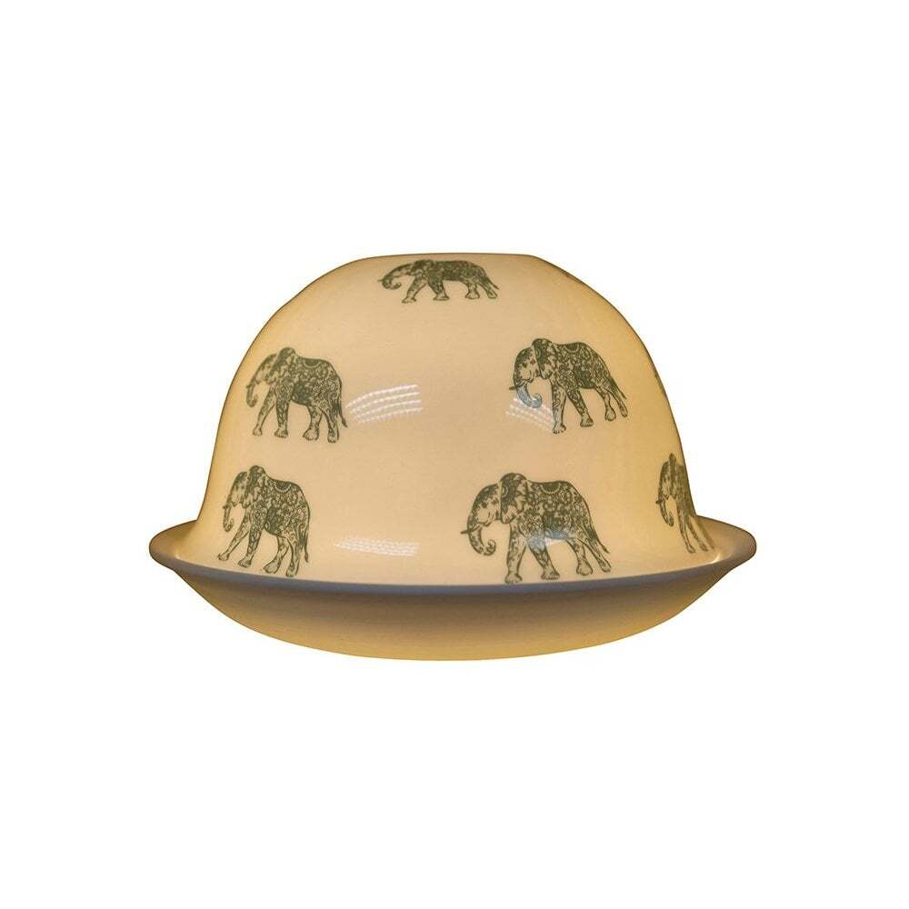 Nordic Lights Coloured Elephant Tealight Candle Shade & Tray K62905