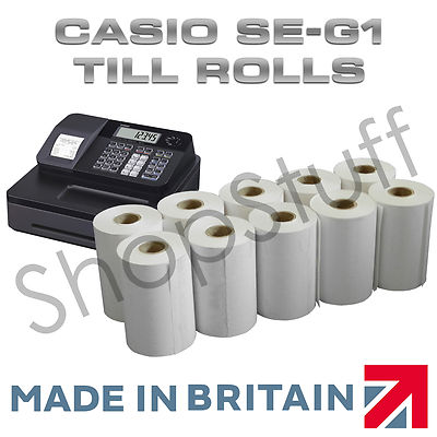 Casio SE-G1 SMALL THERMAL TILL ROLLS BPA FREE THERMAL CASIO SEG1