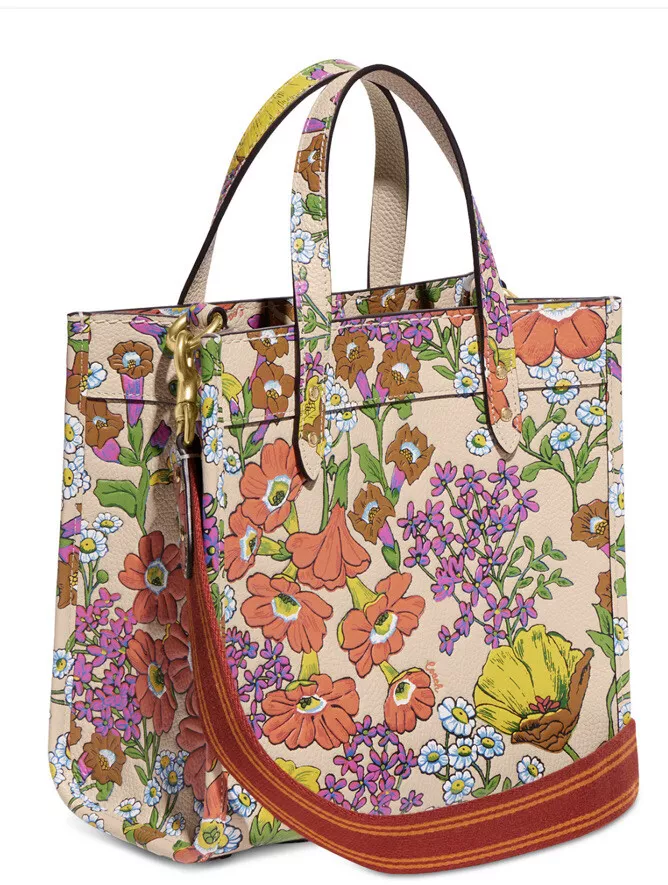 Coach Printed Leather Tote Bag