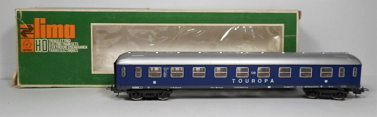 LIMA #9208 VTG DB TOUROPA TRAIN WAGON HO SCALE 1:87 ITALY LIMA #9208 VTG DB TOUROPA TRAIN WAGON HO SCALE 1:87 ITALY