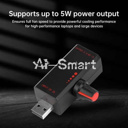 5W DC5V 2A Fan Controller Stepless Speed Control w/ Switch USB Protection Type-C - Picture 9 of 24