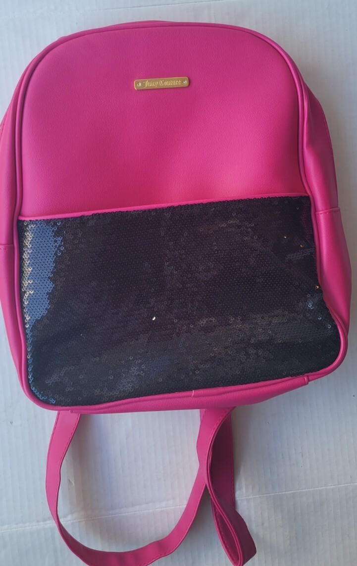 Juicy Couture Pink Black Sequin Backpack NWOT | eBay display picture 3