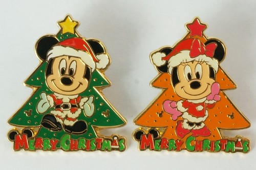 Tokyo Disney Resort Game Prize Pin TDS Christmas Tree Mickey & Minnie